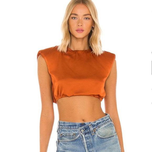 NWT superdown Renee Crop Top in Rust XS - Picture 1 of 1